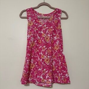 Lilly Pulitzer Chum Bucket Gale Pink Cotton Tank Top
